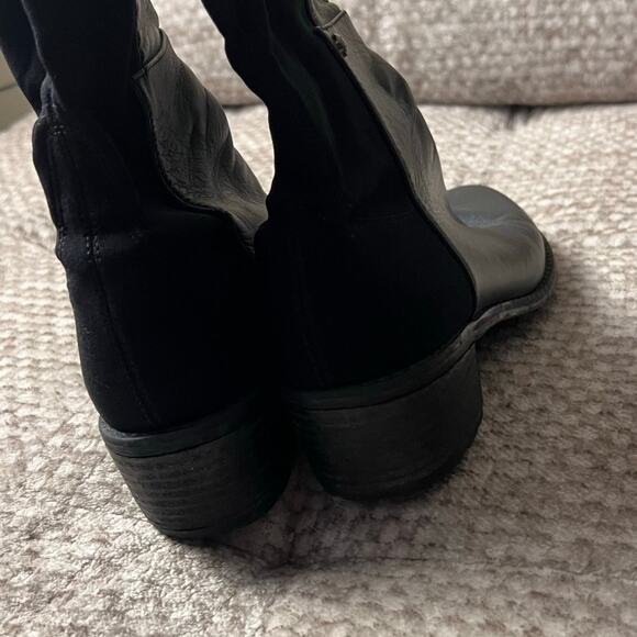 Stuart Weitzman Black Leather Knee High Boots Size 7.5 - Picture 5 of 9